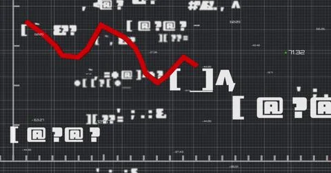 Image of data processing over black background 库存照片