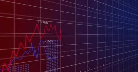 Image of data processing over blue background Stock Illustration