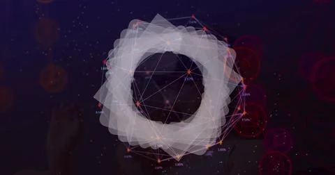 Image of data processing over blue background 스톡 일러스트