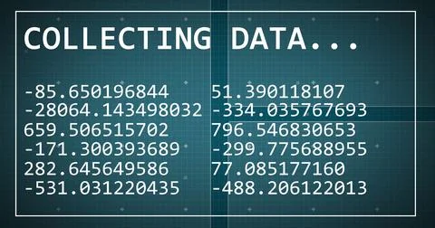 Image of data processing over blue background Stock Photos