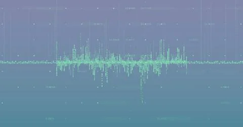 Image of data processing over blue background Stock Photos