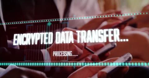 Image of data processing over business people at meeting Stock Photos