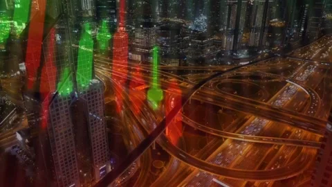 Image of data processing over cityscape. global business, digital interface, Stock Footage 311567615