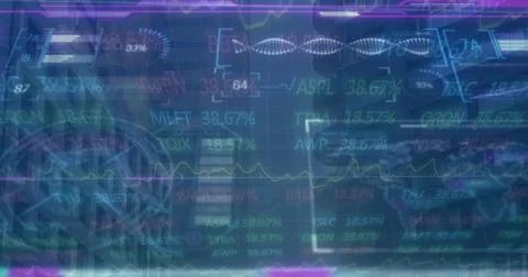 Image of data processing over cityscape 스톡 일러스트