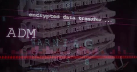 Image of data processing over computer server Stock-Illustration