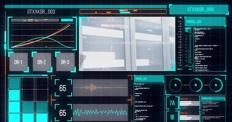 Image of data processing over computer servers イラスト素材