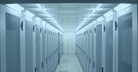 Image of data processing over computer servers 写真素材