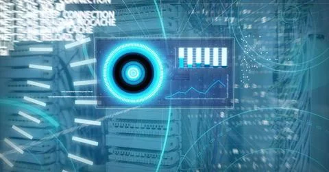 Image of data processing over computer wires 写真素材