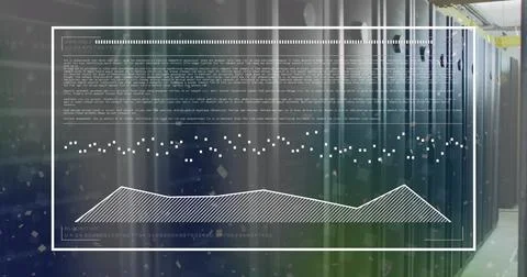 Image of data processing over computer servers Stock Photos