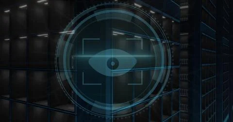 Image of data processing over computer servers 스톡 사진