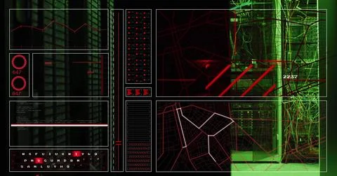 Image of data processing over computer servers Foto stock