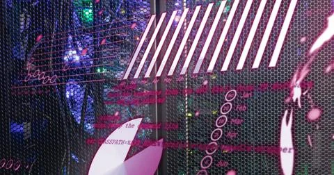 Image of data processing over computer servers 스톡 사진