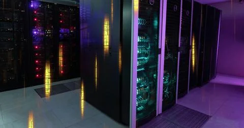 Image of data processing over computer servers 스톡 사진
