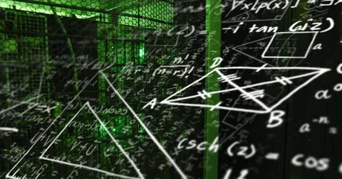 Image of data processing over computer servers Stock Photos