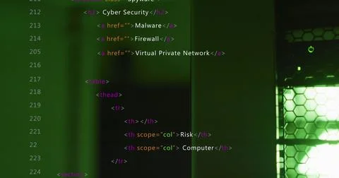 Image of data processing over computer servers Stock Photos