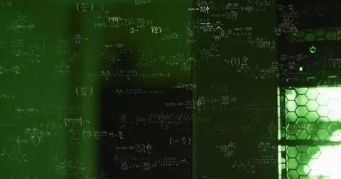 Image of data processing over computer servers Stock Photos