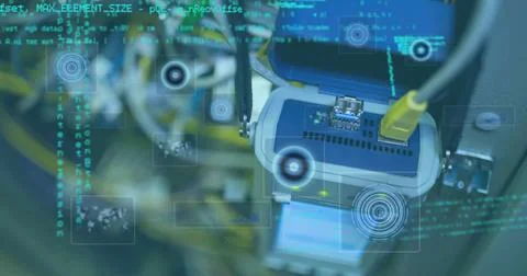 Image of data processing over computer server 写真素材