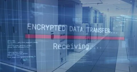 Image of data processing over computer servers 스톡 사진