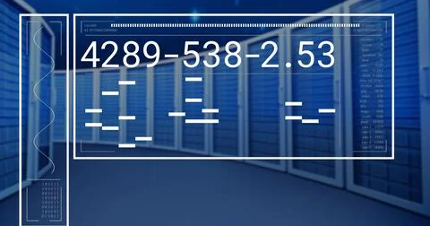 Image of data processing over computer servers 스톡 사진