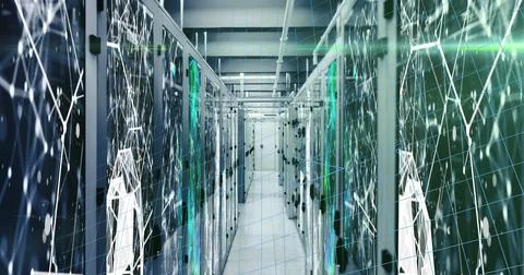 Image of data processing over computer servers 写真素材