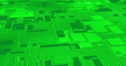 Image of data processing over computer circuit board Stock Photos