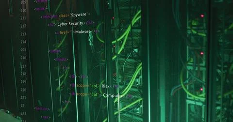 Image of data processing over computer servers Stock Photos