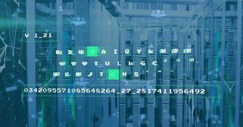 Image of data processing over computer servers 스톡 사진