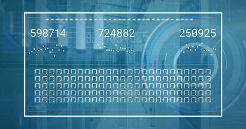 Image of data processing over computer servers Foto stock