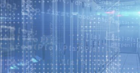 Image of data processing over computer servers 库存照片