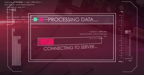 Image of data processing over computing board Stock Illustration