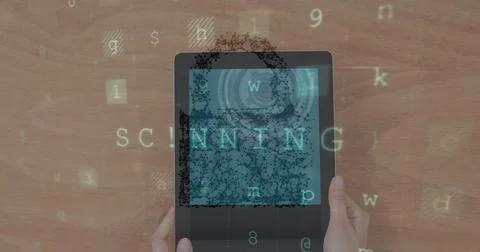 Image of data processing over connections and computer brazil Stock Photos