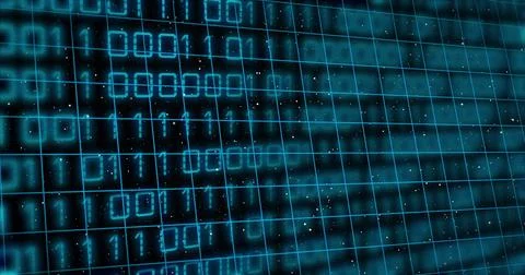 Image of data processing over dark background Illustrazione stock