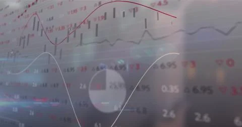 Image of data processing over dark background 스톡 일러스트