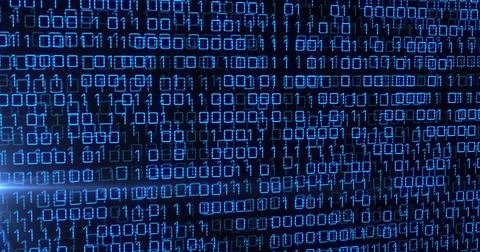 Image of data processing over dark background Stockillustratie