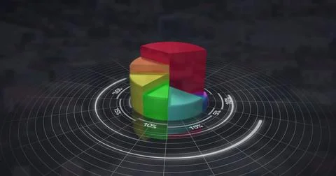 Image of data processing over dark background Foto stock