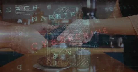 Image of data processing over digital tunnel 스톡 일러스트