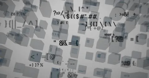 Image of data processing over digital interface Ilustración de archivo