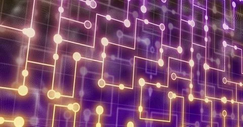 Image of data processing over diverse male and female warehouse workers Stock Illustration