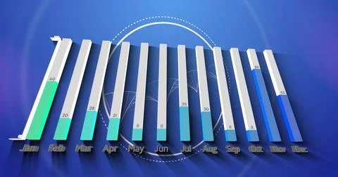 Image of data processing over dna strand on blue background Illustrazione stock