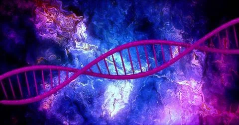 Image of data processing over dna strand 스톡 일러스트