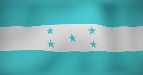 Image of data processing over flag of honduras Stockillustratie