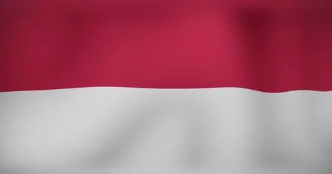Image of data processing over flag of indonesia Stockillustratie