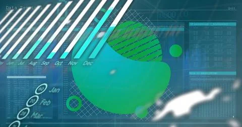 Image of data processing over globe Foto stock