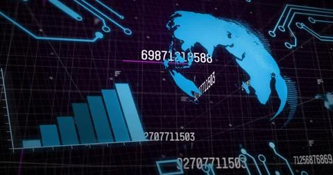 Image of data processing over grid 스톡 사진