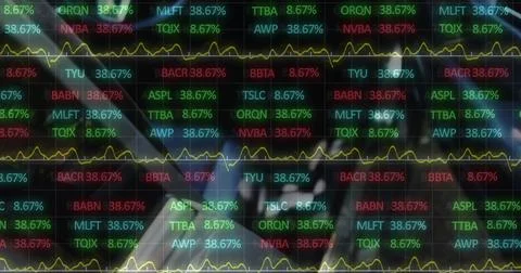 Image of data processing over hand opening car Illustrazione stock