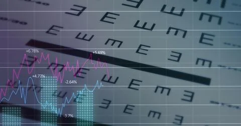 Image of data processing over letters Stock-Illustration