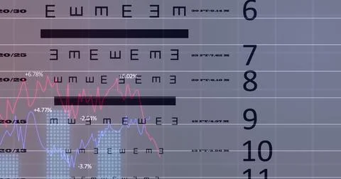 Image of data processing over letters and numbers Illustrazione stock