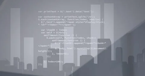 Image of data processing over music equaliser against grey background Stock Illustration
