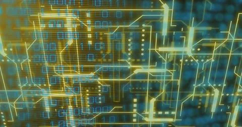 Image of data processing over network of connections Stock Illustration