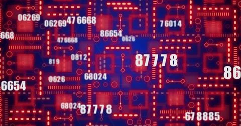 Image of data processing over network of connections Foto stock